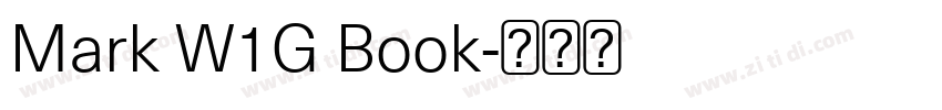 Mark W1G Book字体转换